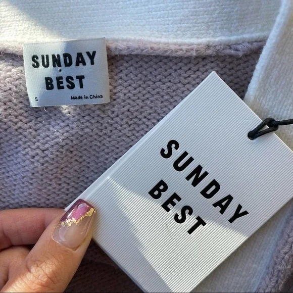 Sunday Best Munro Mauve Ellis Cardigan NEW Size Small - Picture 4 of 8